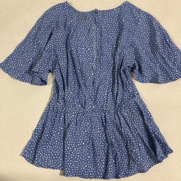 Gianni Bini Peplum Top Polka Dot Women's XSmall New - Picture 2 of 8